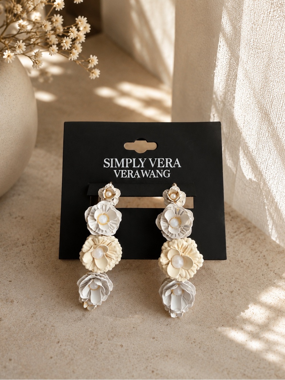 Simply Vera Vera Wang Layered Floral Earrings